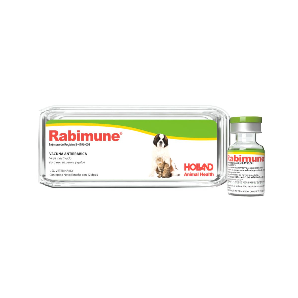 Rabimune ( VACUNA RABIA ) 12 DOSIS REQUIERE TRANSPORTARSE EN FRÍO LLAME PARA COTIZAR ENVÍO
